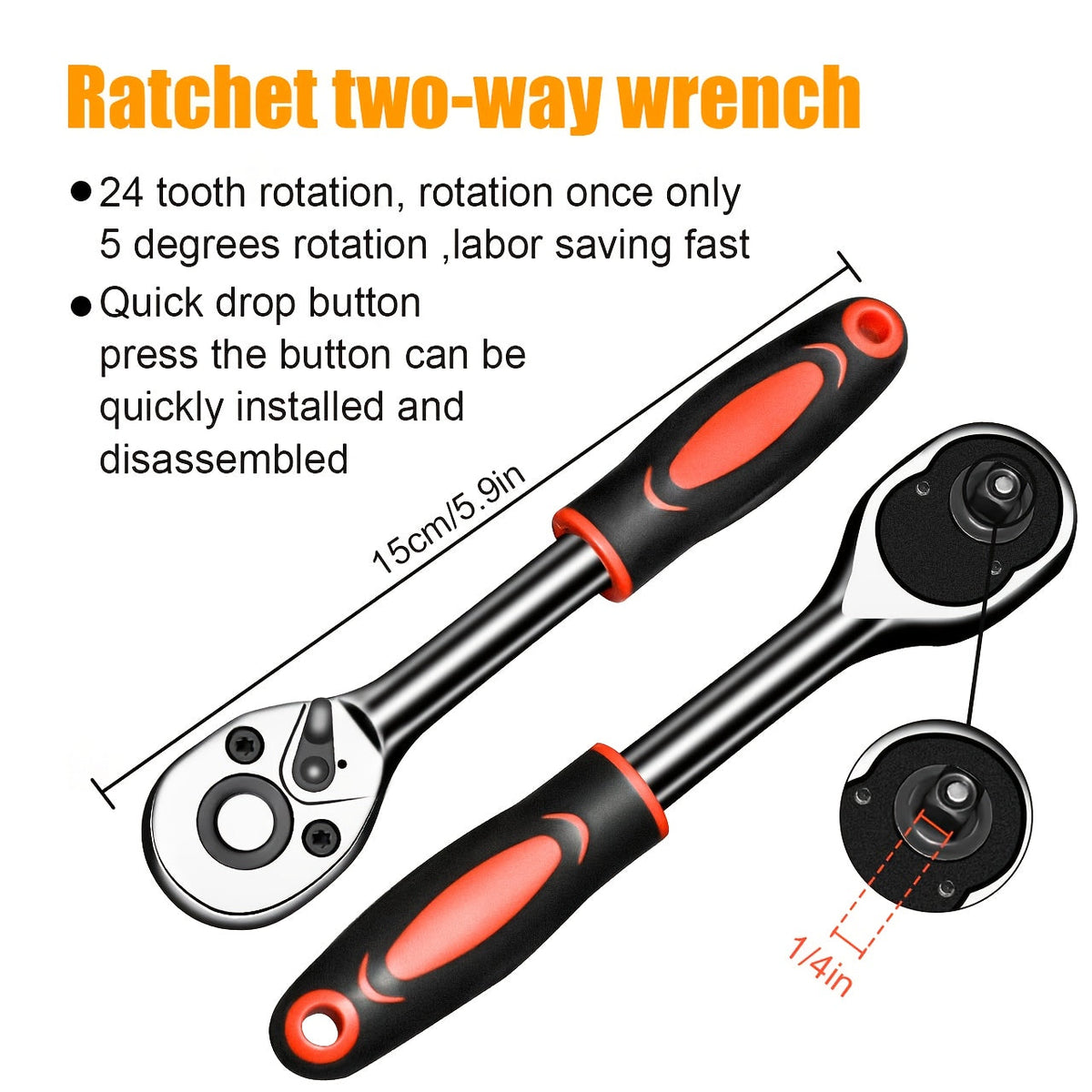46pc Ratchet & Wrench Tool Set