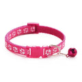 Cat Bell Collar with Dog Print — Multi-Color Necklace Ring Collar for Cats