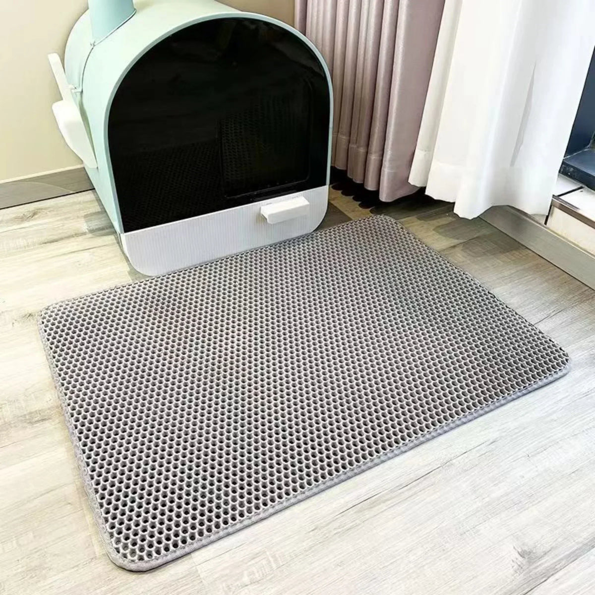 Extra Large Cat Litter Mat Heavy Duty Waterproof 2 Layer Non Slip Washable Pet Floor Protector Litter Box Sand Stopper